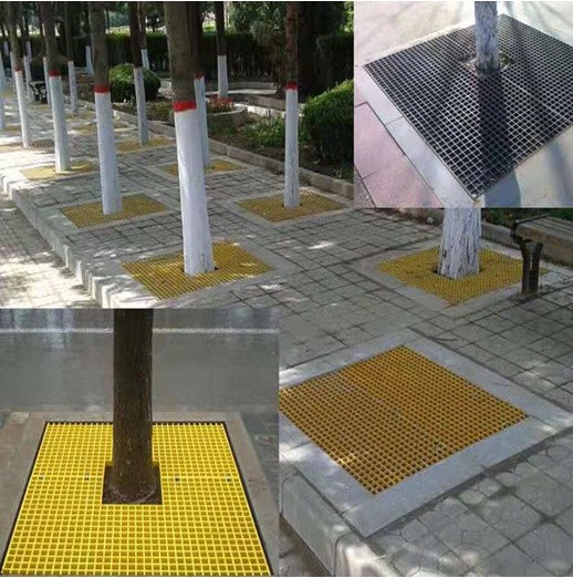 玻璃钢树篦子@树池美化防盗格栅